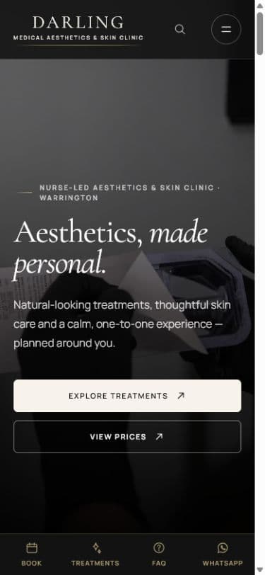Darling Medical homepage website screen