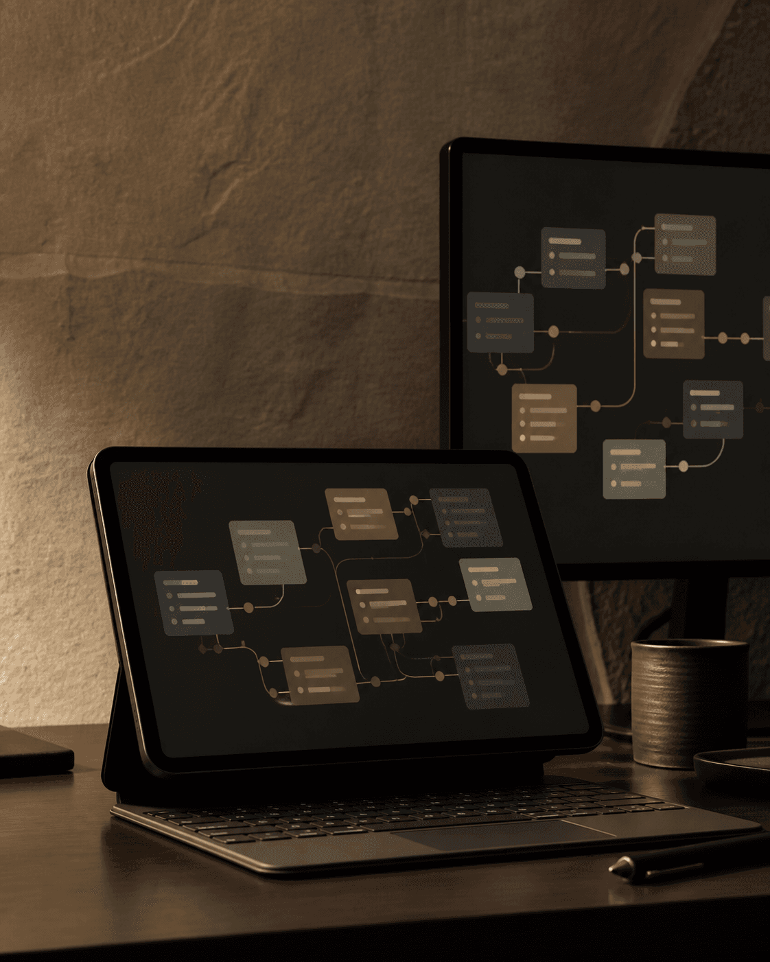 The work behind the work. digital product illustration